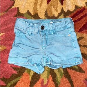 Justice Turquoise blue jean shorts